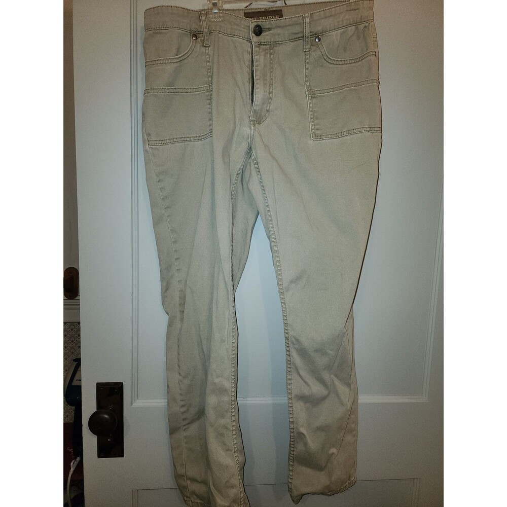 Bit & Bridle Women's Straight Leg Riding Pants Big Side Pockets khaki color Sz16